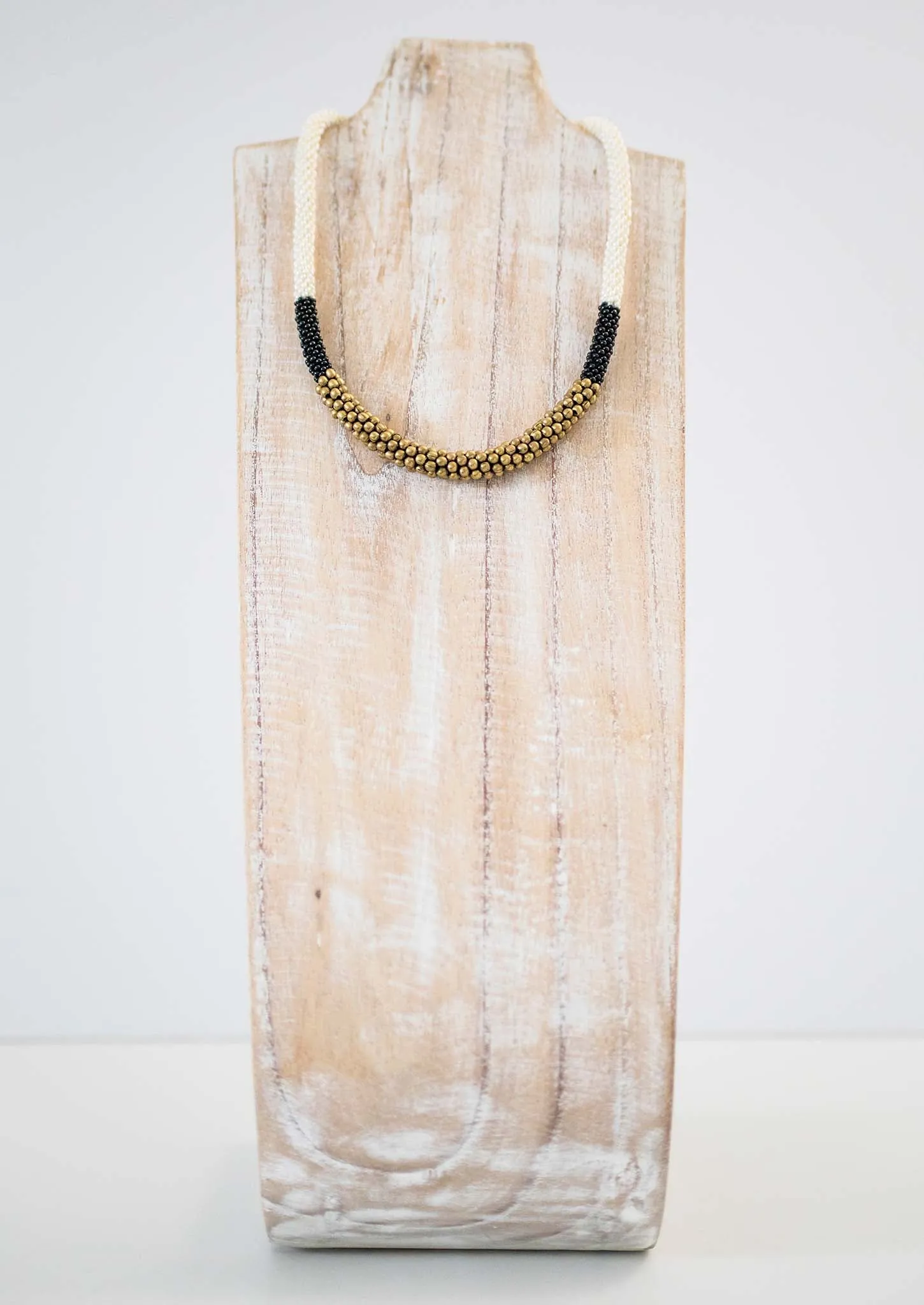 <br>The Golden Division Necklace <br> Cream