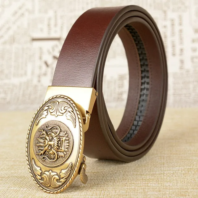 Luxurious Dragon Head Buckle Leather Belt