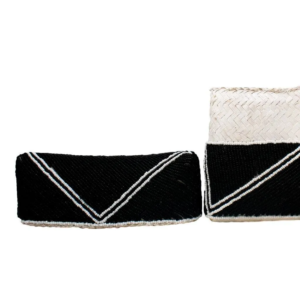 MACY BEADED CLUTCH - BLACK