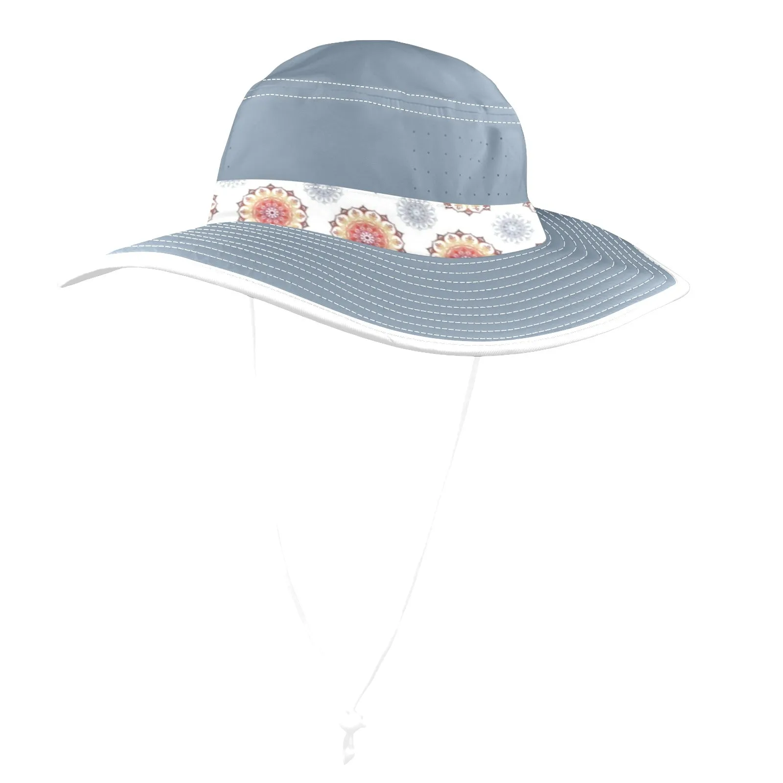 mandala 4 Wide Brim Bucket Hat