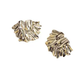 Metallic Opulence Statement Stud Earrings