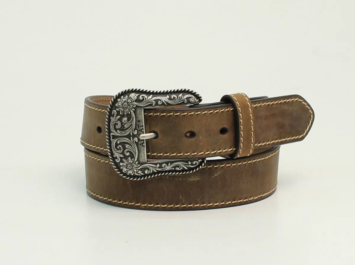 MF Western Ariat Womens Brown Leather Belt Style A1523402