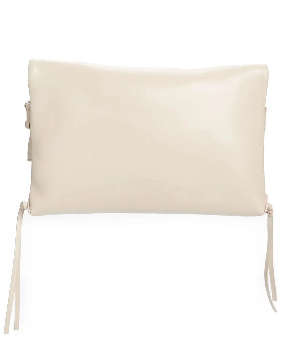 Mony Fold Over Clutch in Nude Lambskin