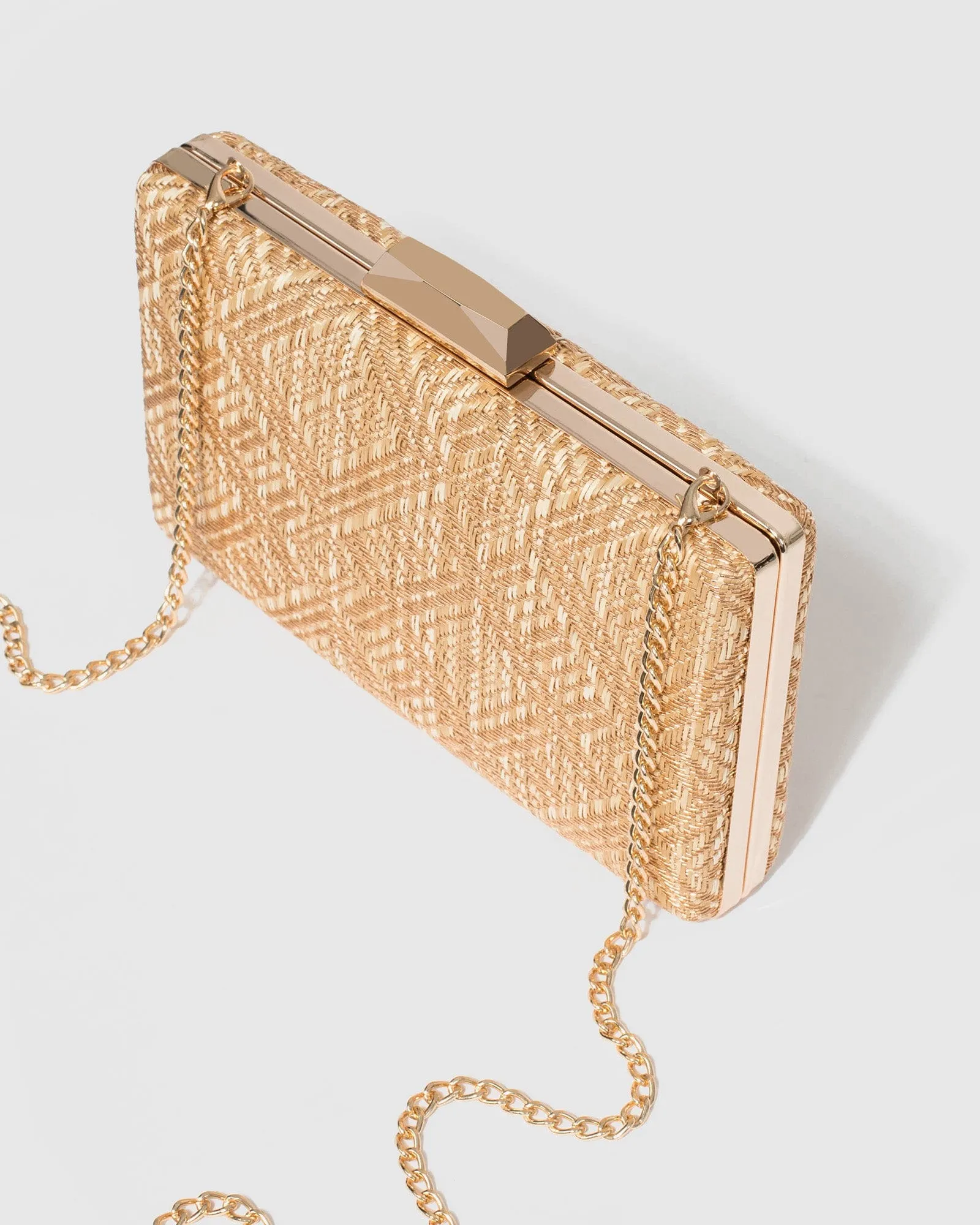 Natural Julia Hardcase Clutch Bag