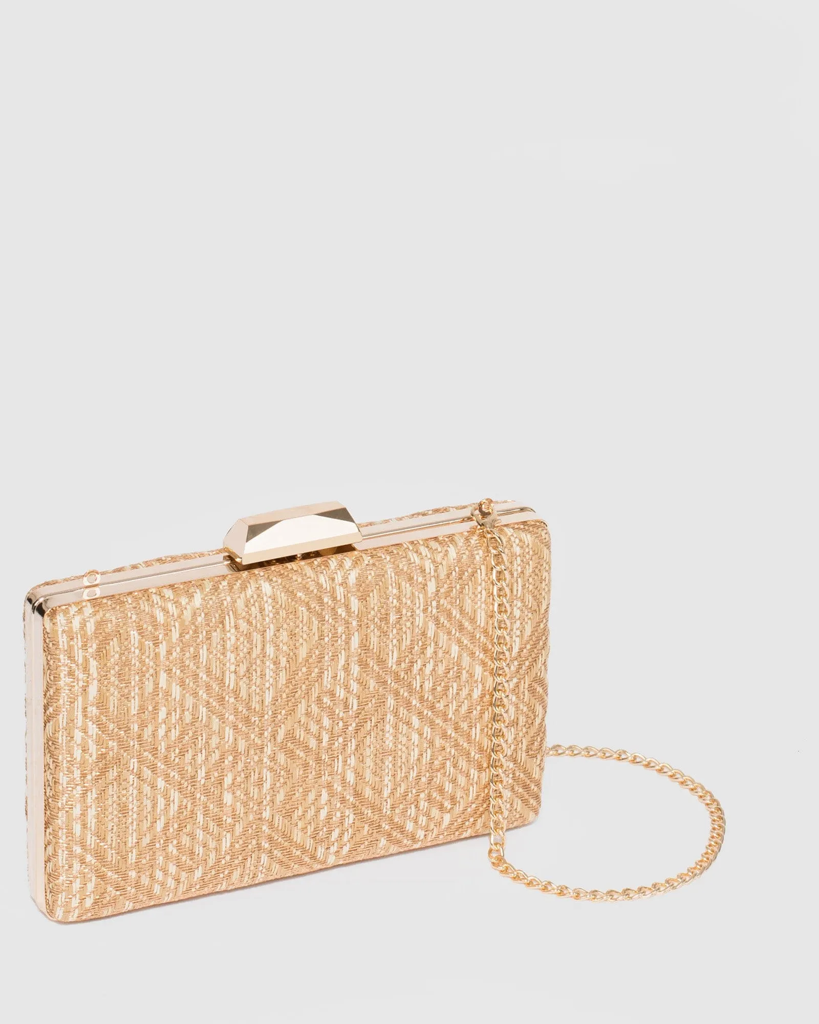 Natural Julia Hardcase Clutch Bag