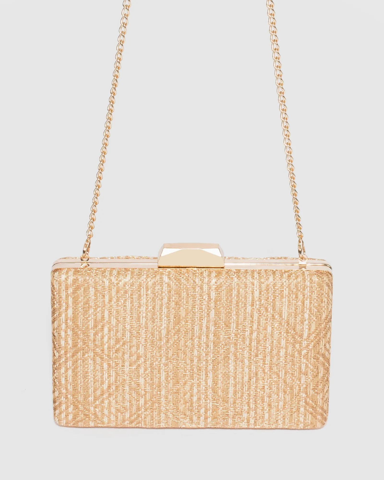 Natural Julia Hardcase Clutch Bag