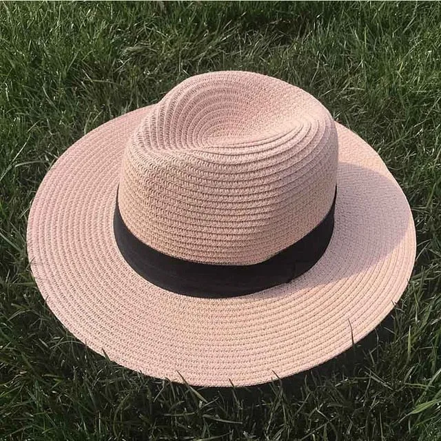 Panama Straw Hat - Pink