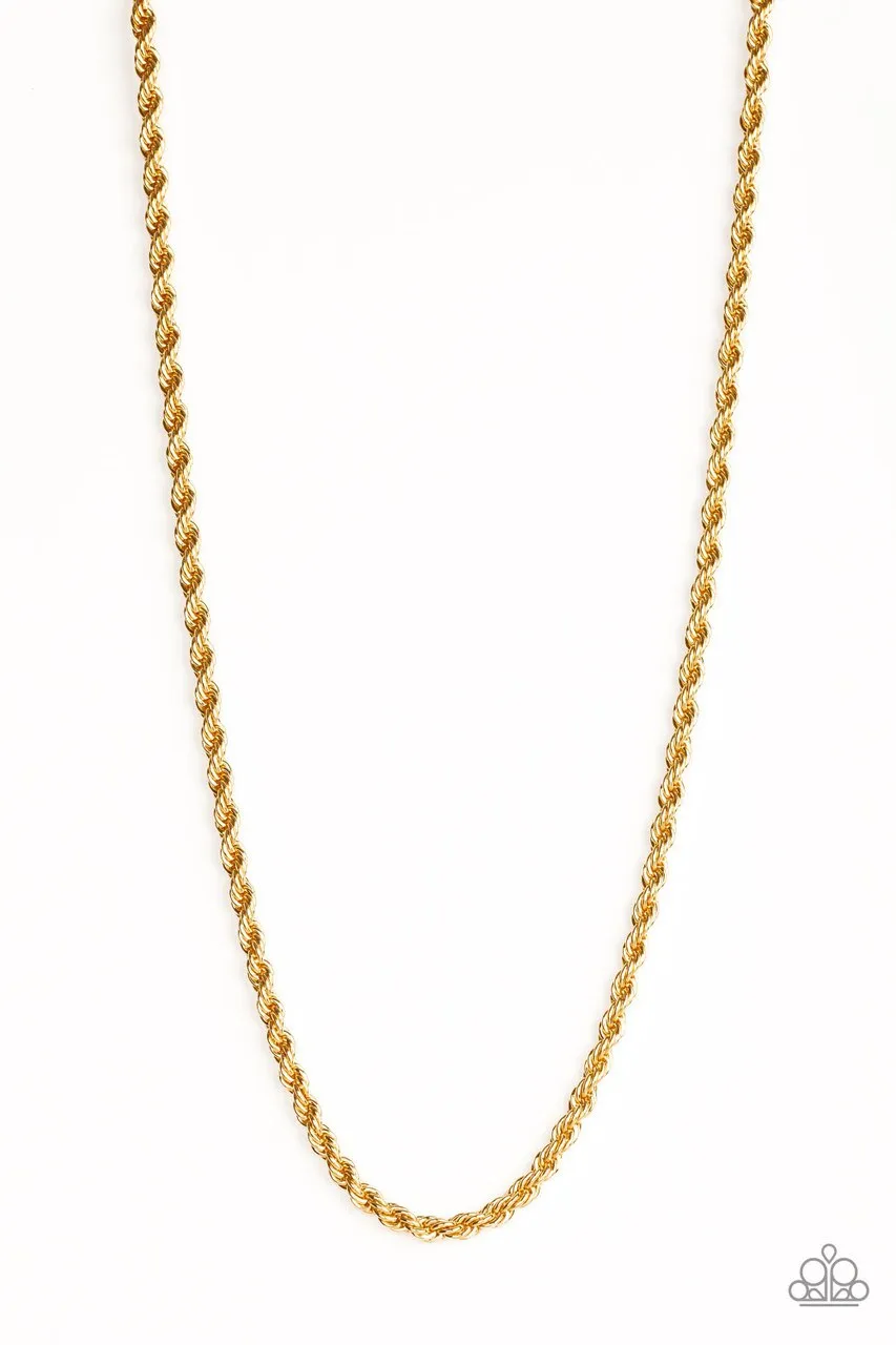 Paparazzi Necklace ~ Double Dribble - Gold