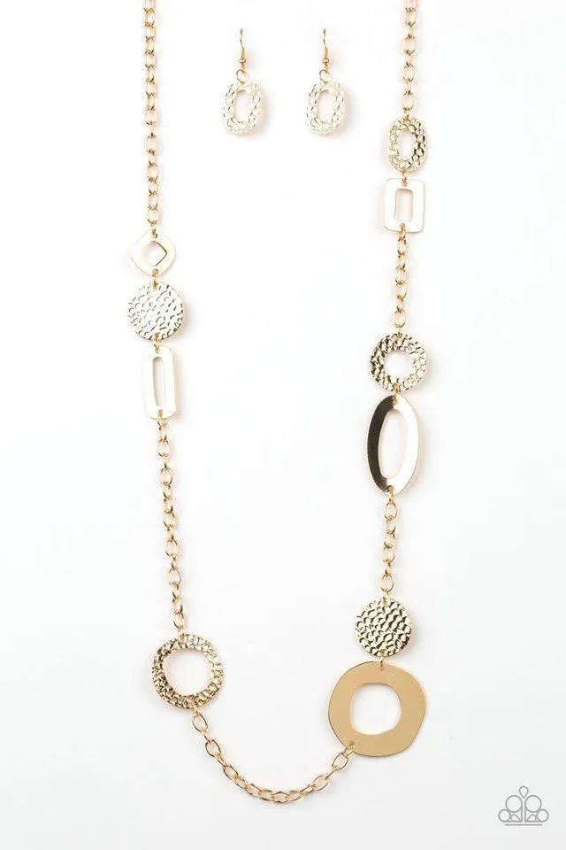 Paparazzi Necklace ~ Metro Scene - Gold