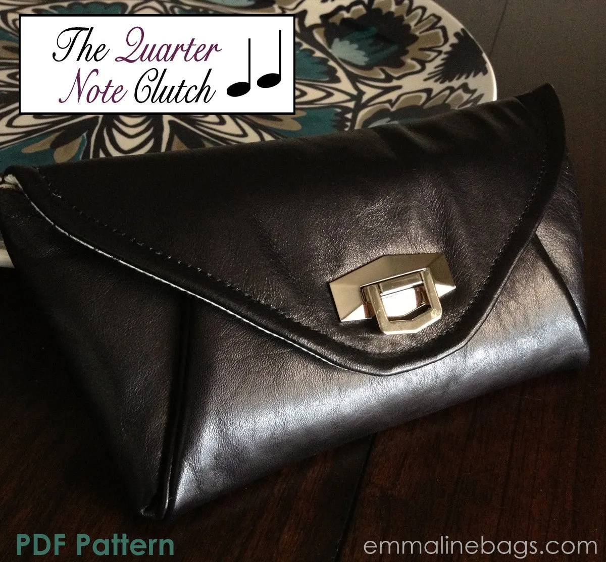 Paper Pattern - The Quarter Note Clutch