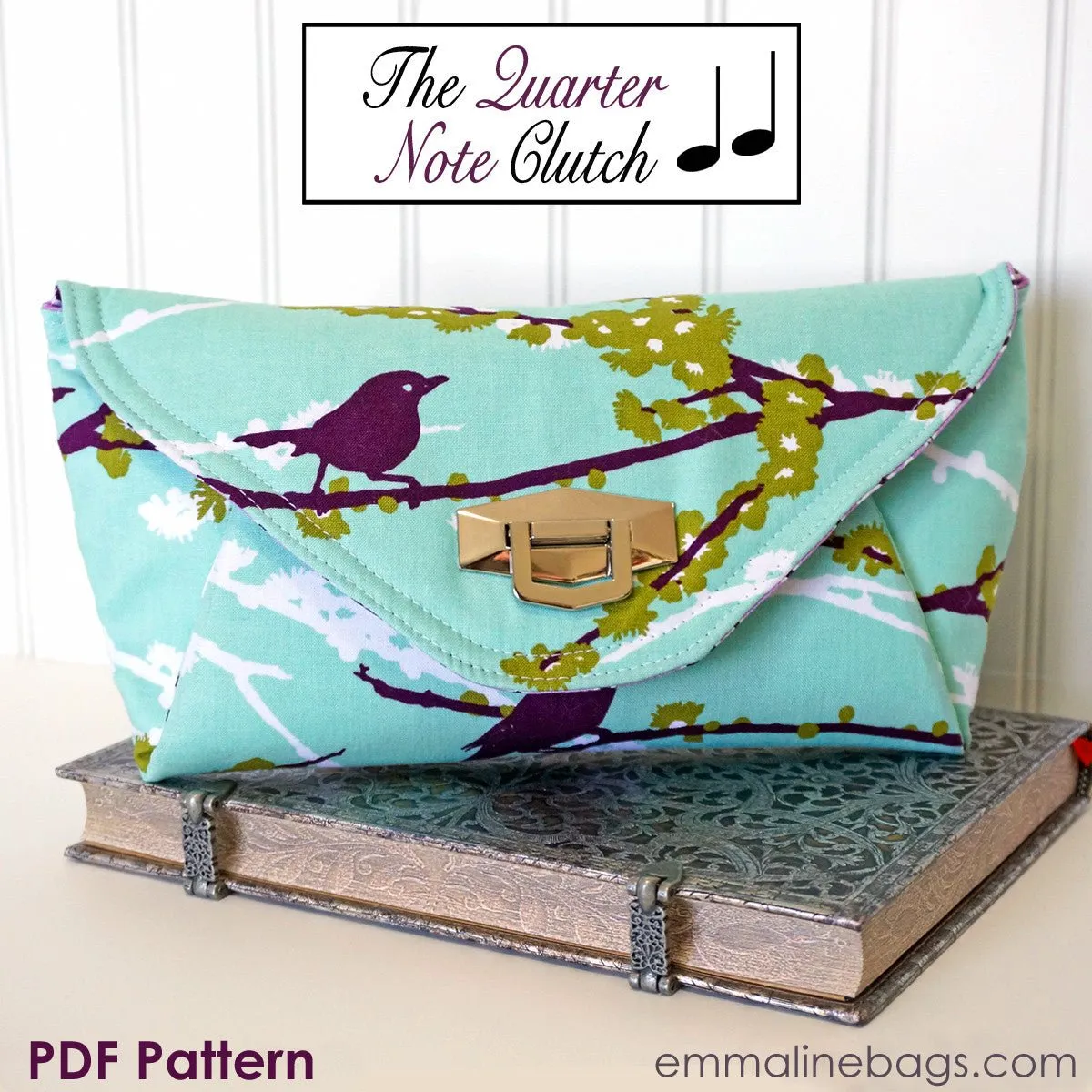 Paper Pattern - The Quarter Note Clutch