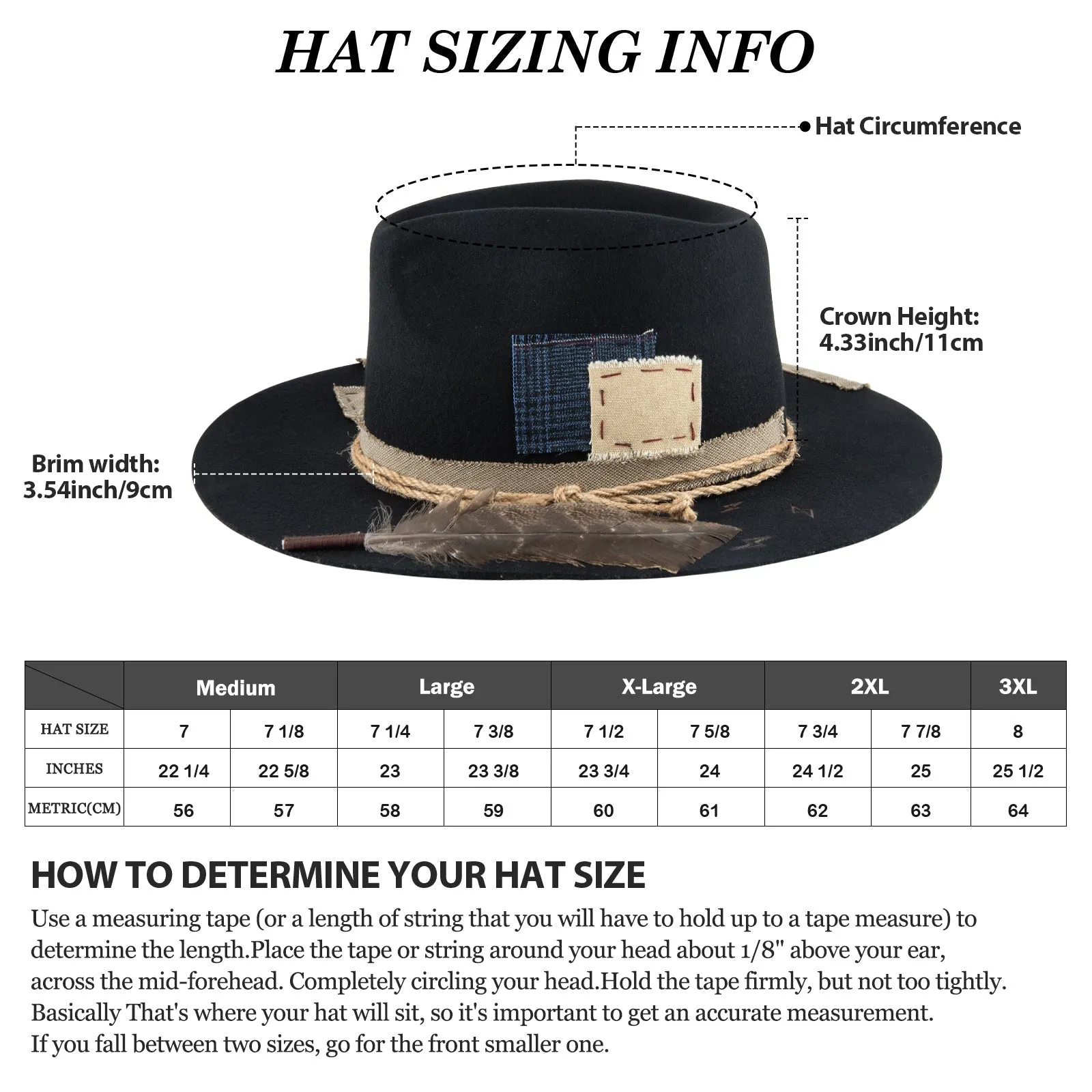 Reverie - Patchwork Pattern Vintage Wool Fedora Hat