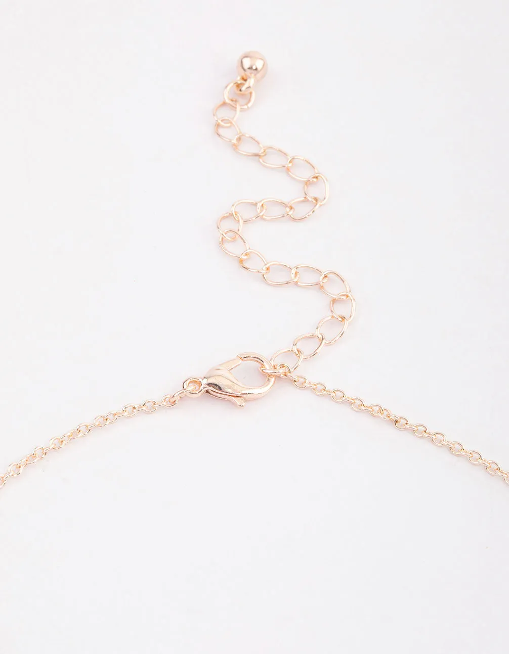 Rose Gold Dainty Pearl Necklace