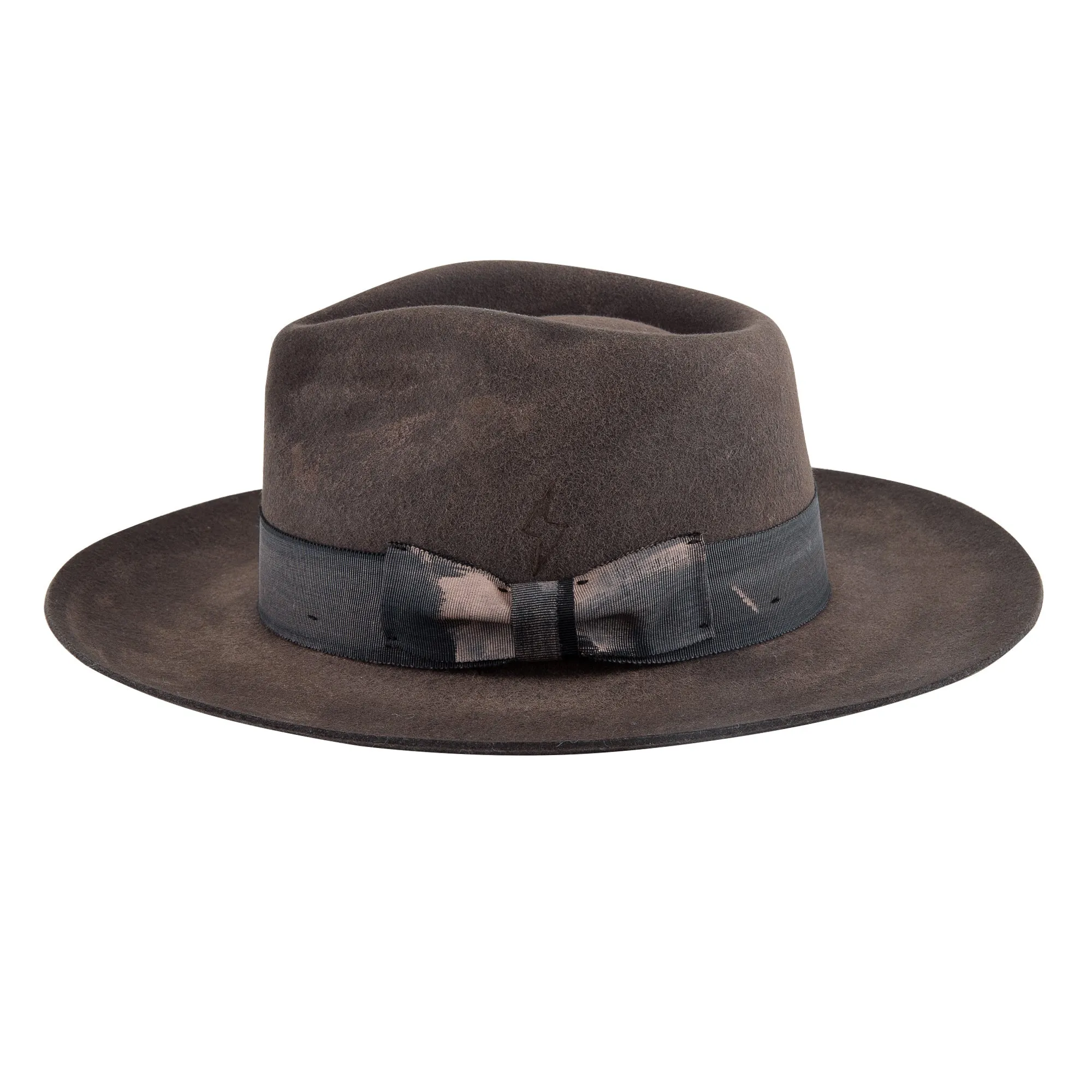 Shadow - Minimalist Ash Handcrafted Distressed Fedora Hat