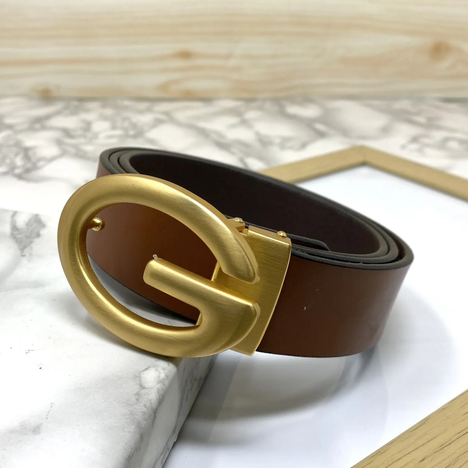 Simple G-Design Formal and Leather Strap Belt-JonasParamount