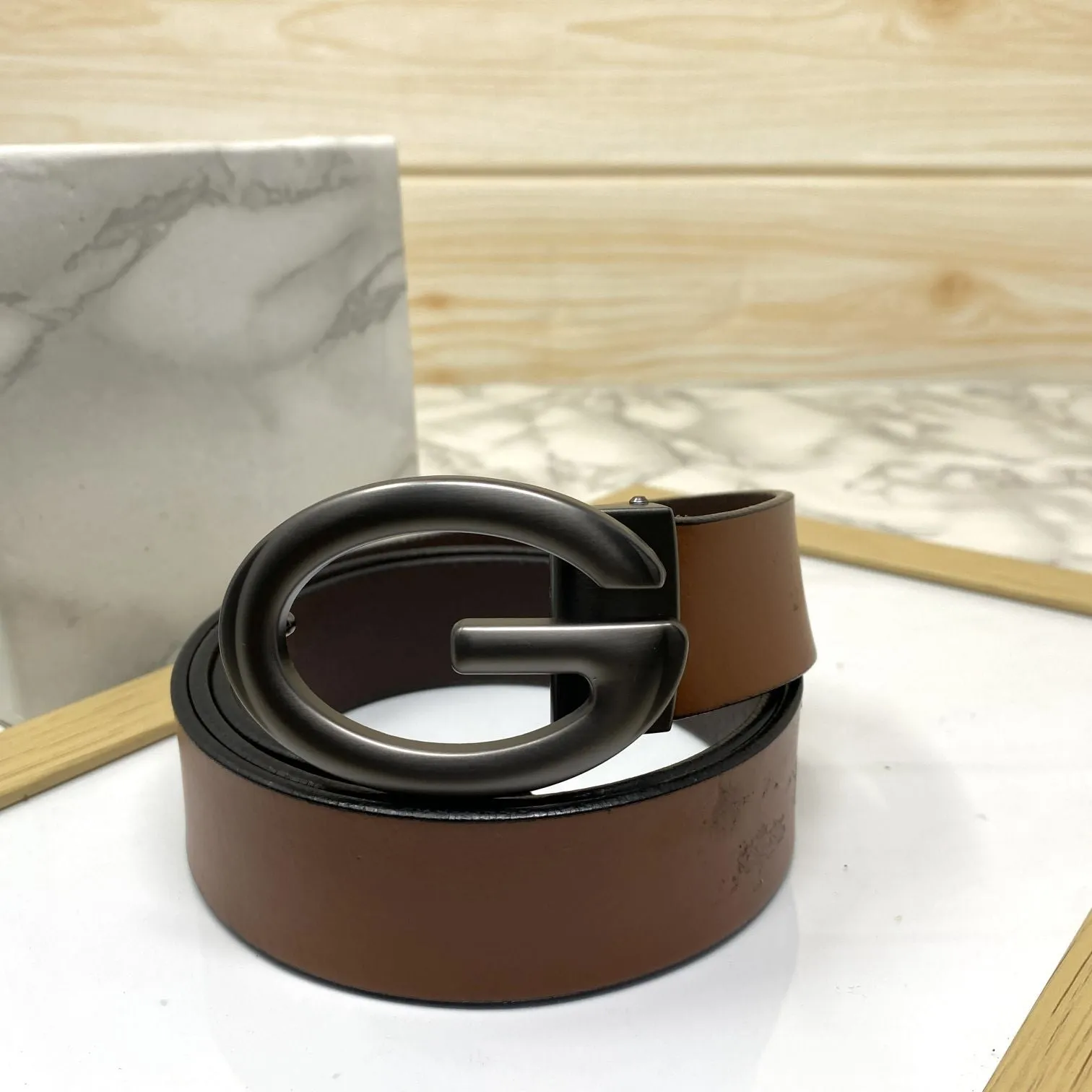 Simple G-Design Formal and Leather Strap Belt-JonasParamount