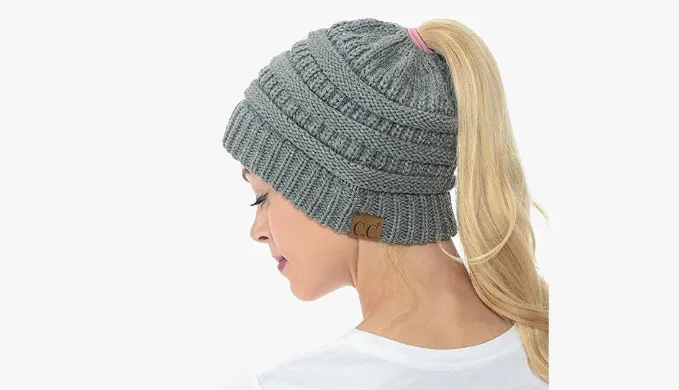 Soft Knit Ponytail Beanie 2 or 4 Pack!