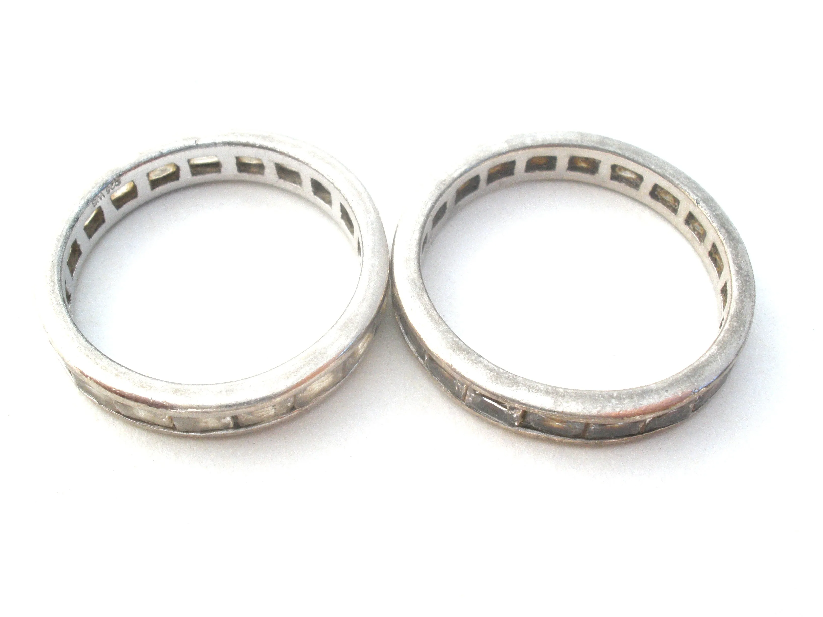 Stackable CZ Rings Set Of 2 Sterling Size 8