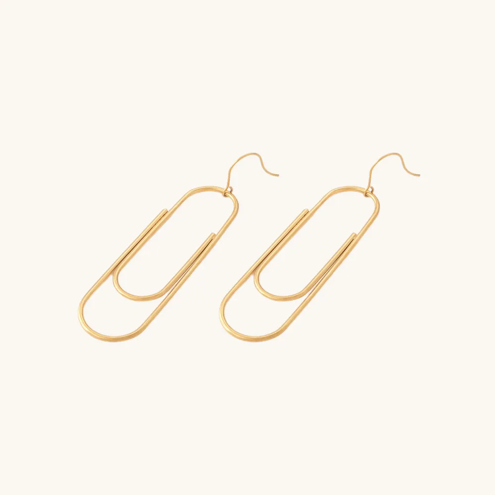 Statement Paperclip Earrings