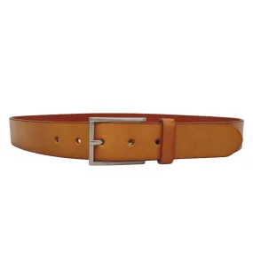 STAVROS - Mens Camel Genuine Leather Dress Belt