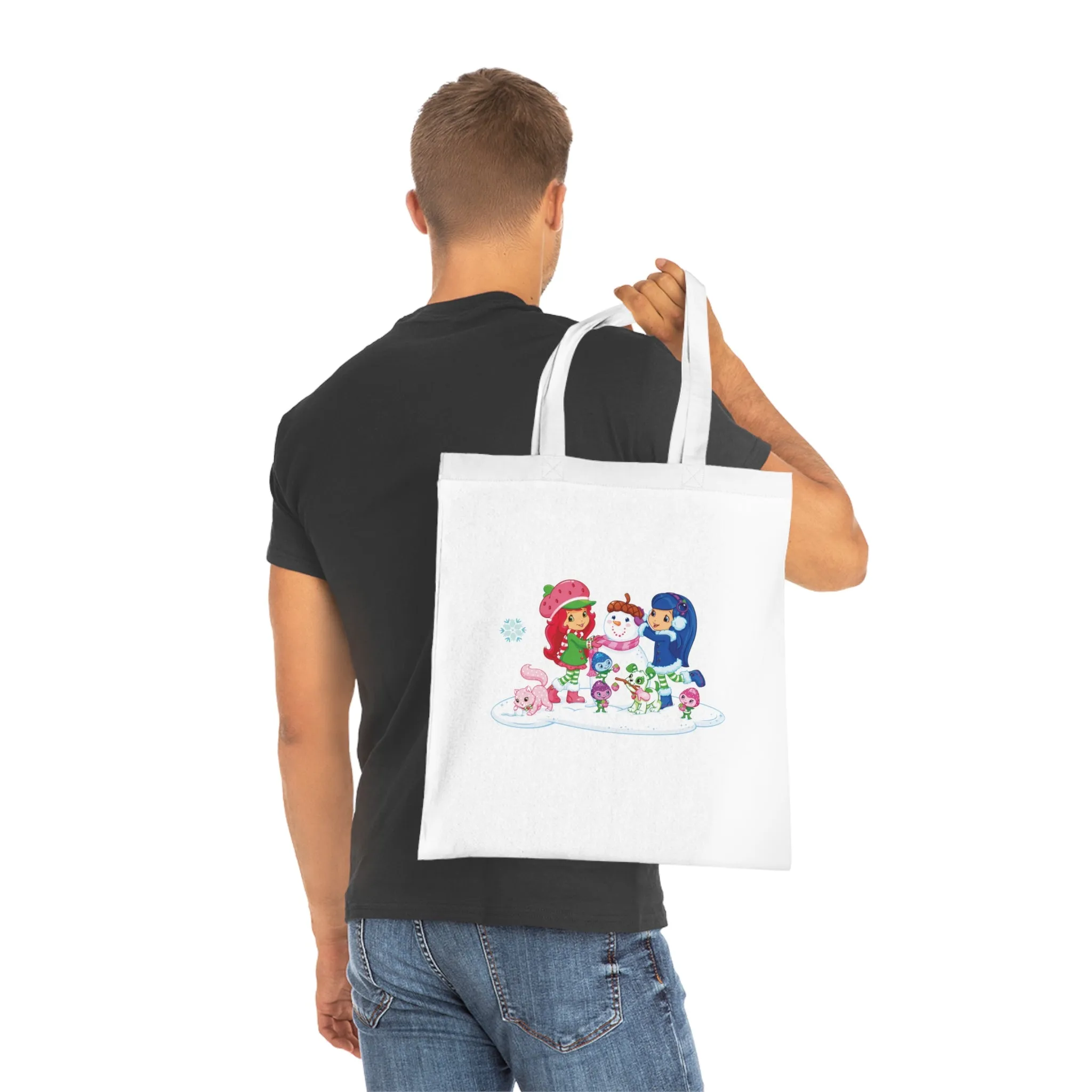 Strawberry Shortcake - Building a Snowman Printed Canvas Tote Bag