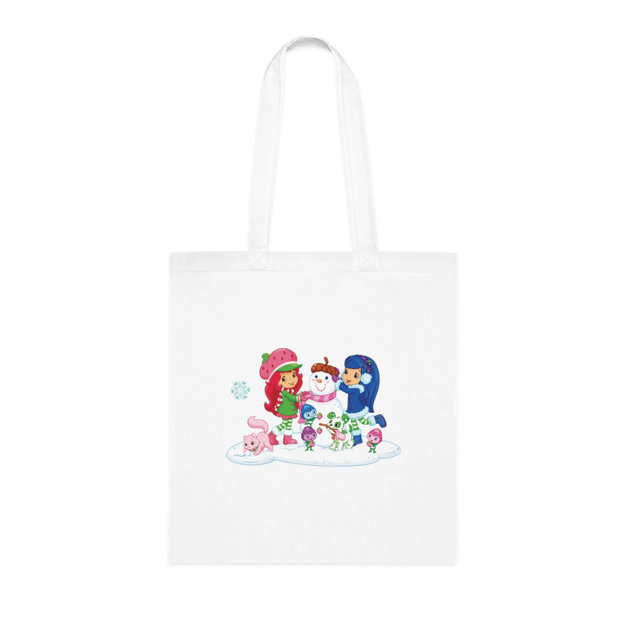 Strawberry Shortcake - Building a Snowman Printed Canvas Tote Bag