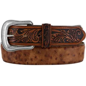 Tony Lama Rustic Ostrich Print Belt - C42525