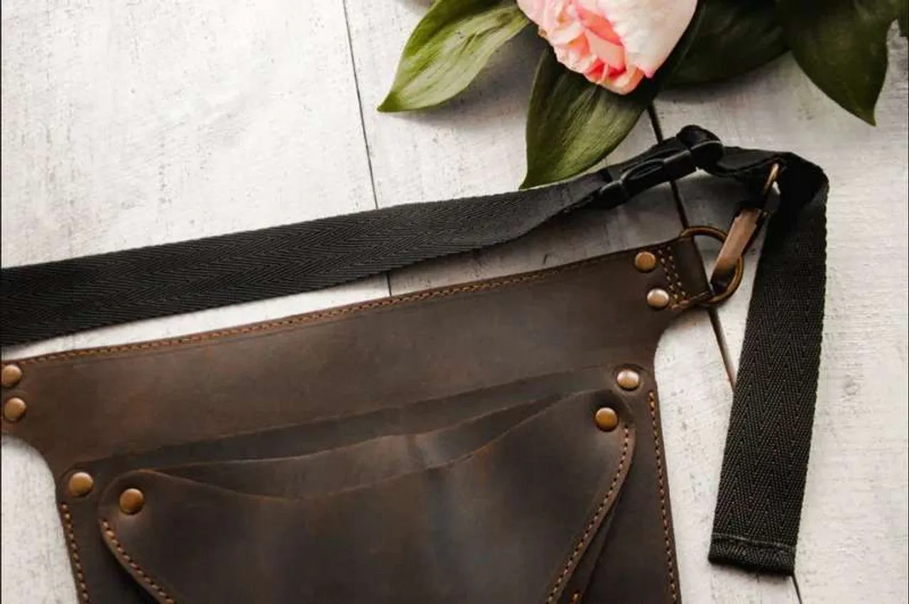 Vintage Leather Florist Tool Belt