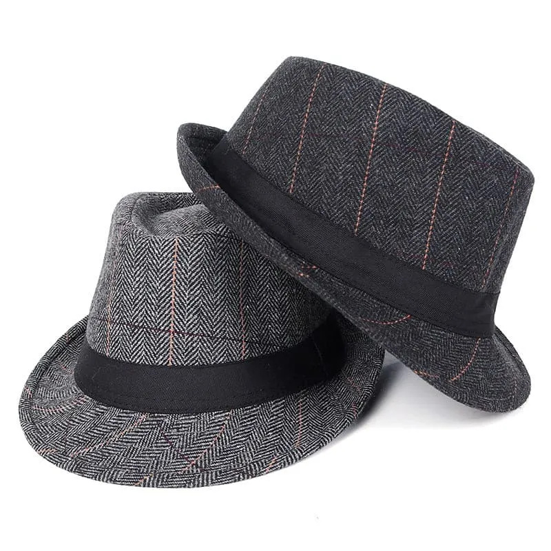 Walter Striped Herringbone Trilby Hat