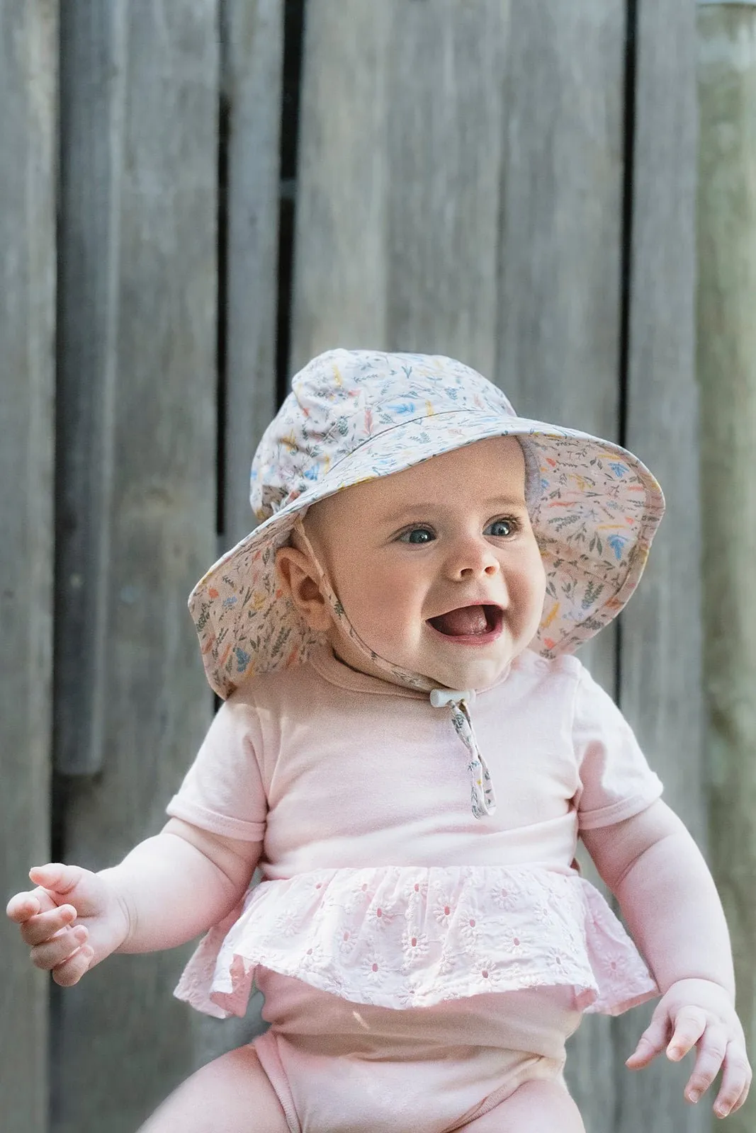 Wildflowers Wide Brim Infant Sunhat