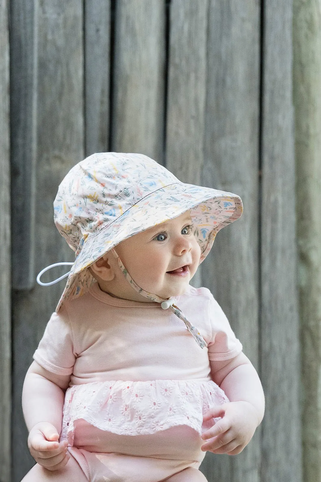 Wildflowers Wide Brim Infant Sunhat